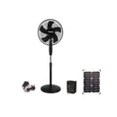 T HOME Solar Stand Fan 16", TH-FVS16MS1 (Black)